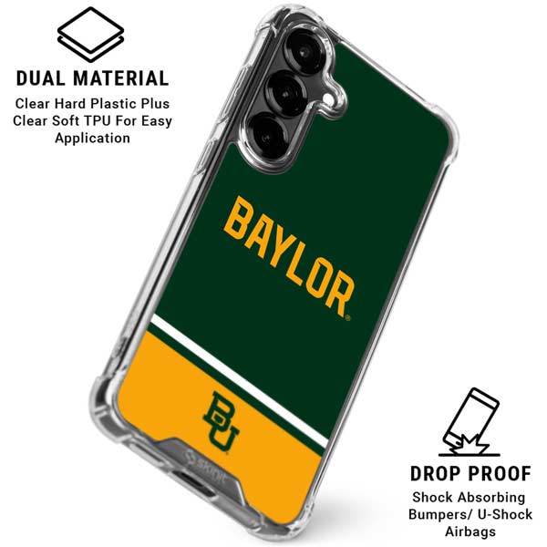 Baylor University BU Split Galaxy S26 Clear Case