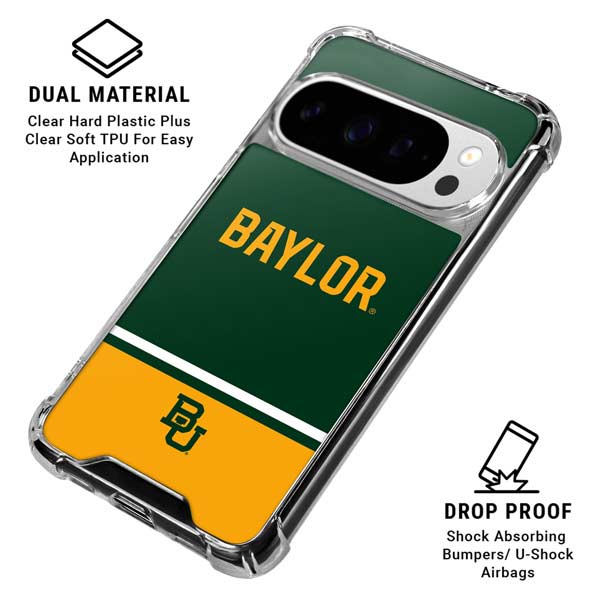 Baylor University BU Split Google Pixel 10 Pro XL Clear Case