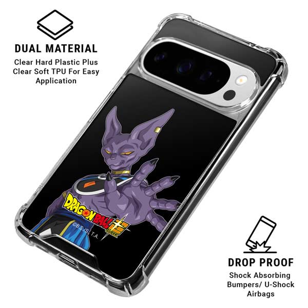 Dragon Ball Super Beerus Portrait Google Pixel 10 Pro Clear Case