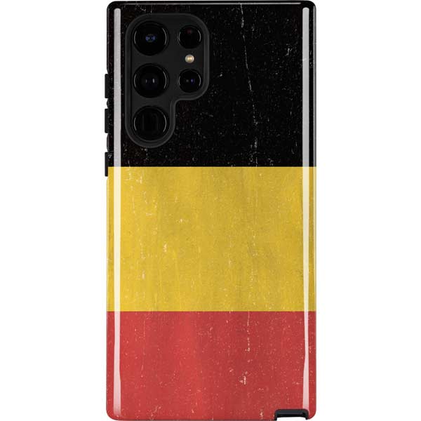 Belgium Flag Distressed Galaxy Cases