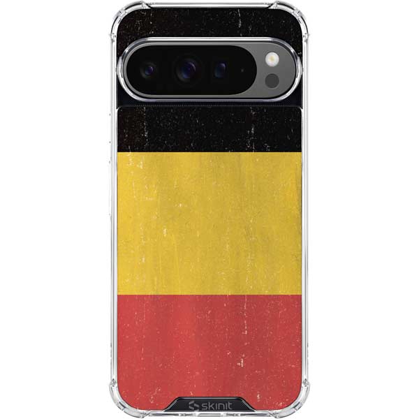 Belgium Flag Distressed Google Pixel 10 Pro XL Clear Case