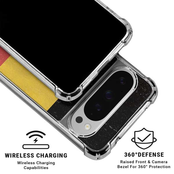 Belgium Flag Distressed Google Pixel 10 Pro XL Clear Case