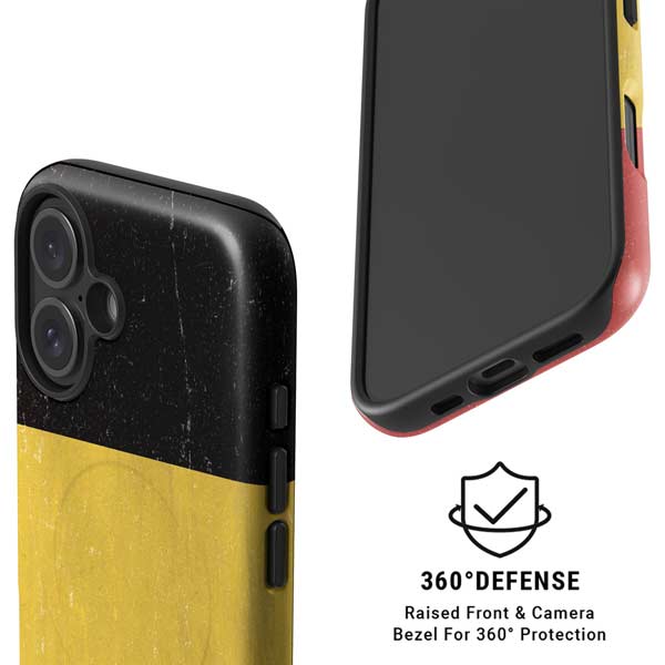 Belgium Flag Distressed iPhone 16 Magsafe Impact Case