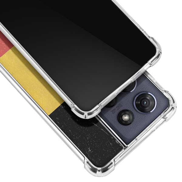 Belgium Flag Distressed Moto G Power 5G (2025) Clear Case