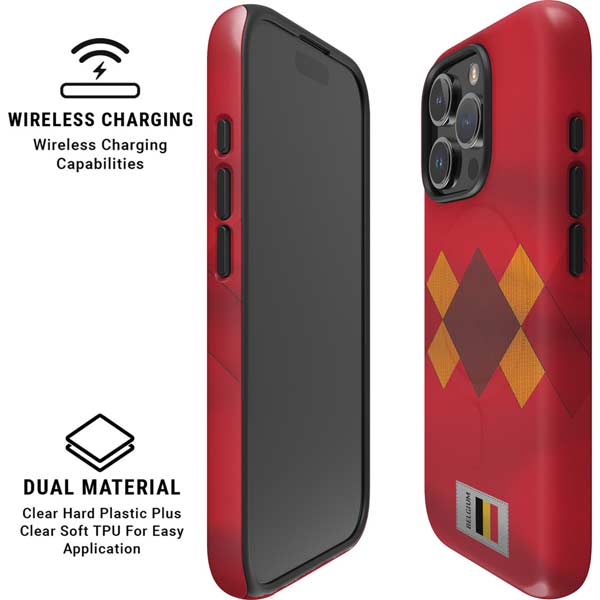 Belgium Soccer Flag iPhone 16 Pro Max Magsafe Impact Case