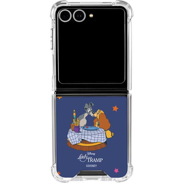 Disney Lady & The Tramp Bella Notte Galaxy Z Flip7 Clear Case
