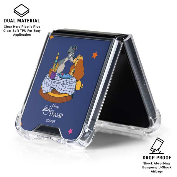 Disney Lady & The Tramp Bella Notte Galaxy Z Flip7 Clear Case
