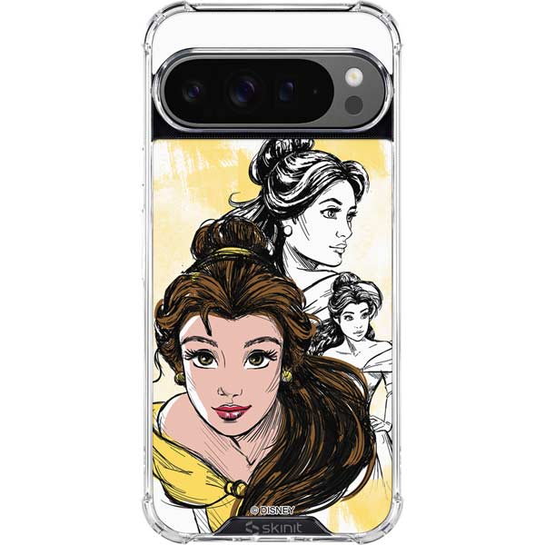 Disney Princess Belle Sketch Google Pixel 10 Pro XL Clear Case