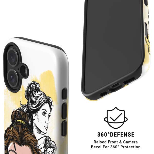 Disney Princess Belle Sketch iPhone 16 Magsafe Impact Case