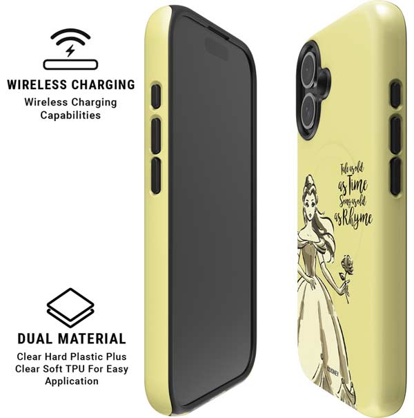Disney Princess Belle Tale As Old As Time Art iPhone 16 Magsafe Impact Case