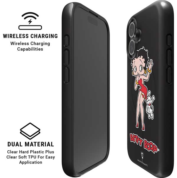 Betty Boop With Puppy iPhone 16 Magsafe Impact Case