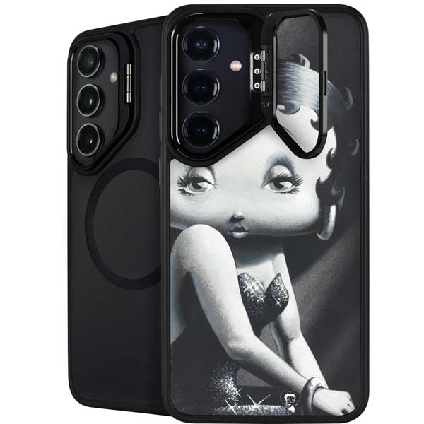 Betty Boop Black and White Galaxy S26 Plus Kickstand Case