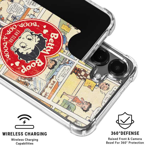 Betty Boop Comic Strip Galaxy S26 Clear Case