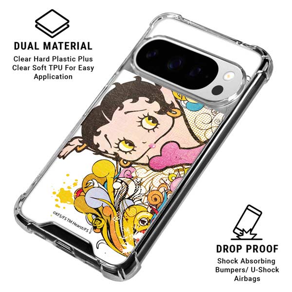 Betty Boop Hands Up Google Pixel 10 Pro Clear Case