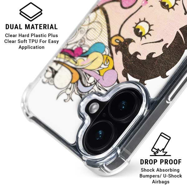 Betty Boop Hands Up iPhone 17 Clear Case