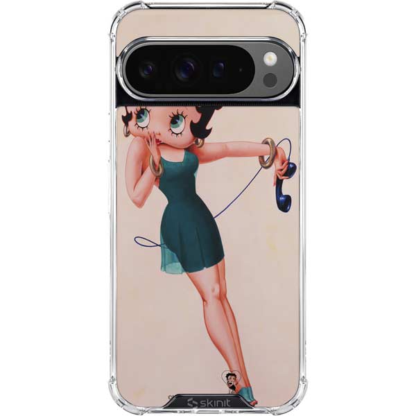 Betty Boop On the Phone Google Pixel 10 Pro XL Clear Case