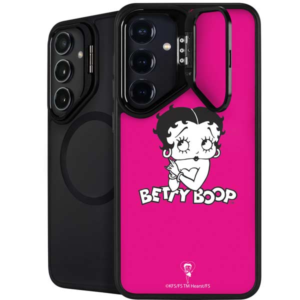 Betty Boop Pink Background Galaxy S26 Plus Kickstand Case