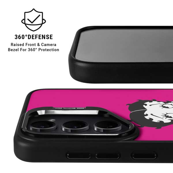 Betty Boop Pink Background Galaxy S26 Plus Kickstand Case