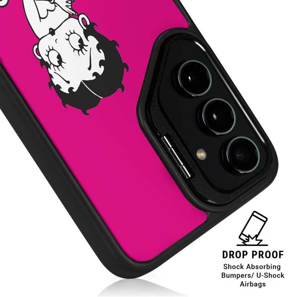 Betty Boop Pink Background Galaxy S26 Plus Kickstand Case