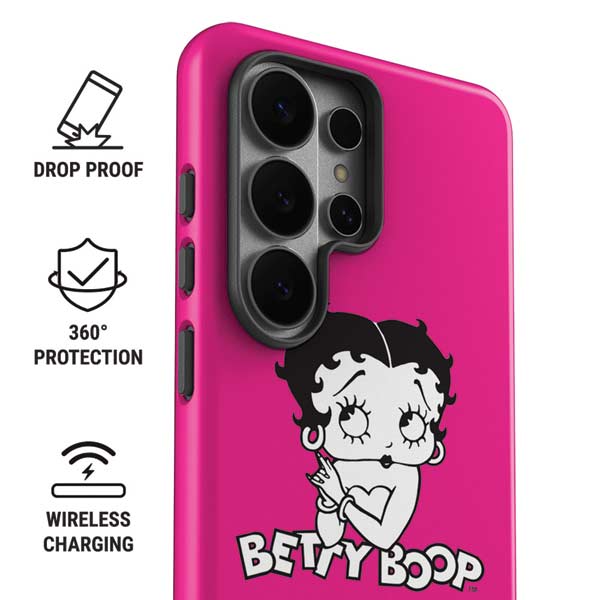 Betty Boop Pink Background Galaxy S26 Ultra Impact Case