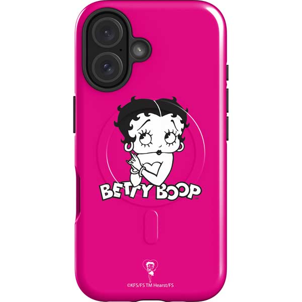 Betty Boop Pink Background iPhone 16 Magsafe Impact Case