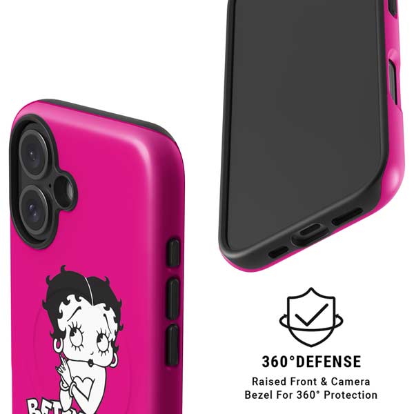 Betty Boop Pink Background iPhone 16 Magsafe Impact Case