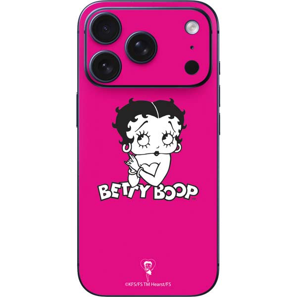 Betty Boop Pink Background iPhone 17 Pro Skin