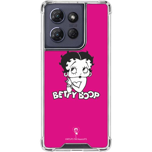 Betty Boop Pink Background Moto G 5G (2025) Clear Case