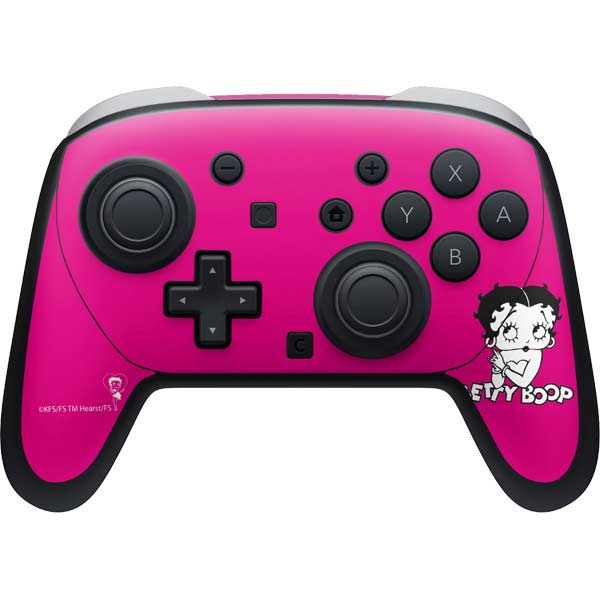 Betty Boop Pink Background Nintendo Switch 2 (2025) Pro Controller Skin