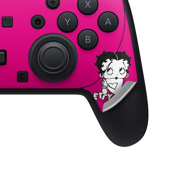 Betty Boop Pink Background Nintendo Switch 2 (2025) Pro Controller Skin