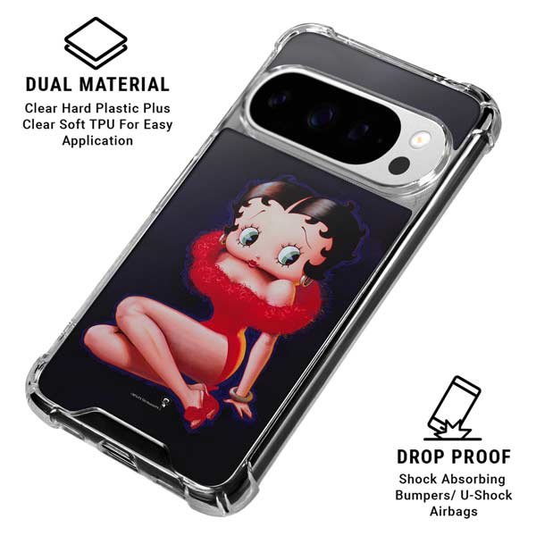 Betty Boop Red Dress Google Pixel 10 Pro Clear Case