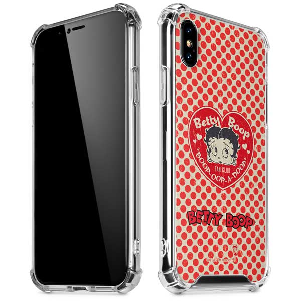 Betty Boop Red Heart iPhone X/XS Clear Case