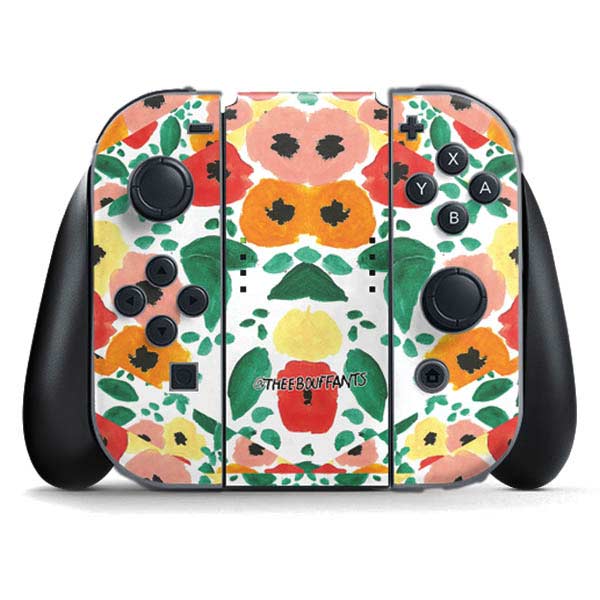 Bouffants and Broken Hearts Geometric Flowers Nintendo Skins