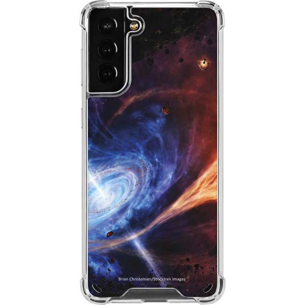 Binary System Orbiting near a Black Hole Thin Clear Case for