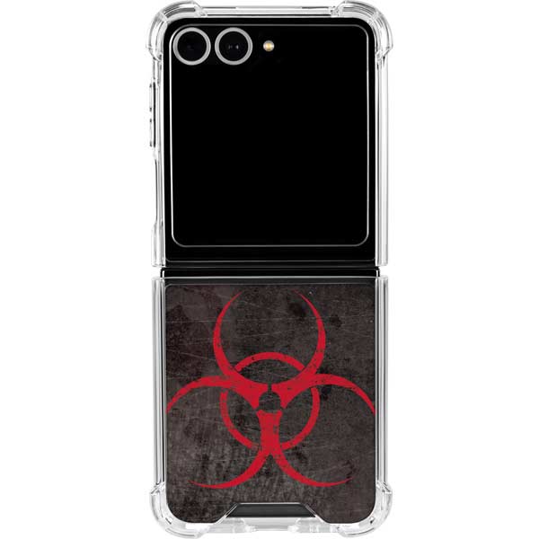 Biohazard Red Galaxy Z Flip7 Clear Case