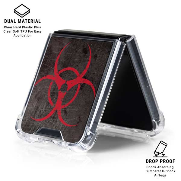 Biohazard Red Galaxy Z Flip7 Clear Case
