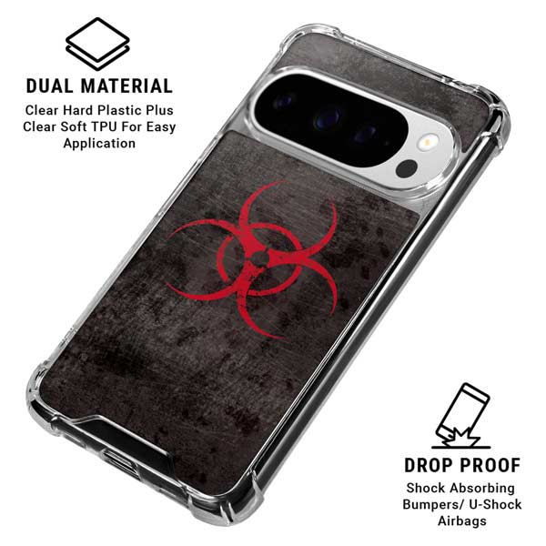 Biohazard Red Google Pixel 10 Pro XL Clear Case