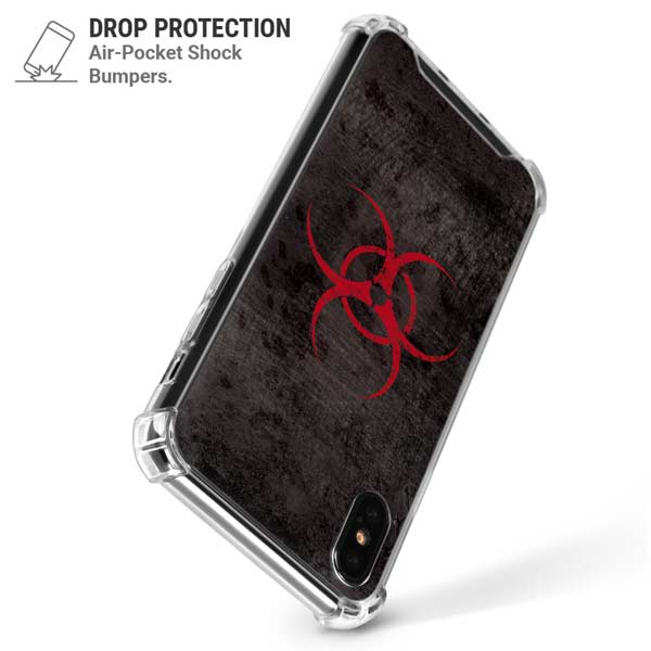 Biohazard Red iPhone X/XS Clear Case
