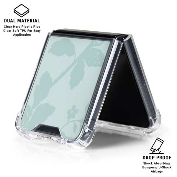 Bird Floral Galaxy Z Flip7 Clear Case