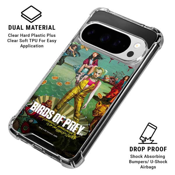 DC Comics Harley Quinn Birds of Prey Variant Movie Poster Google Pixel 10 Pro Clear Case