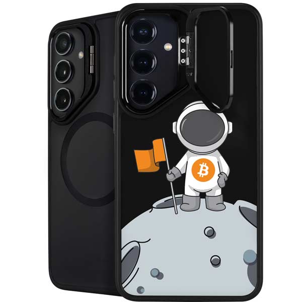 Bitcoin Astronaut Galaxy S26 Kickstand Case