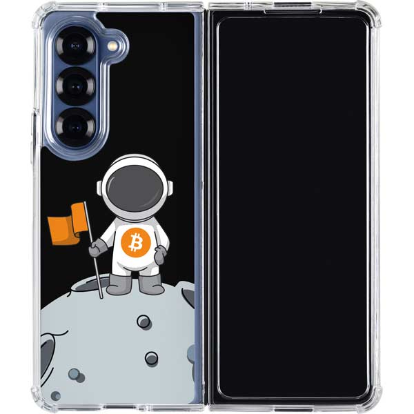 Bitcoin Astronaut Galaxy Z Fold7 Clear Case