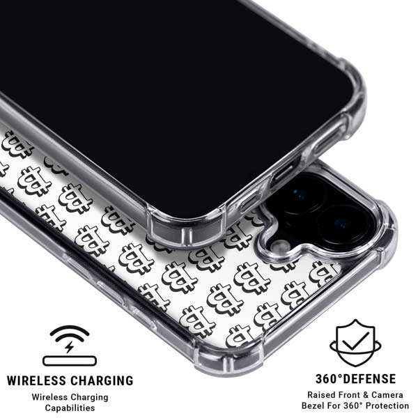 Bitcoin Pattern iPhone 17 Clear Case