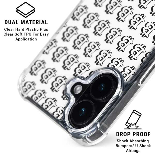 Bitcoin Pattern iPhone 17 Clear Case