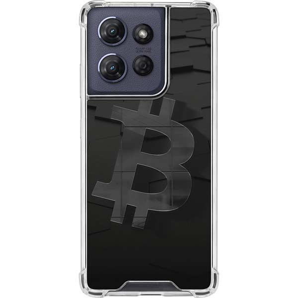 Bitcoin Textured Logo Moto G 5G (2025) Clear Case