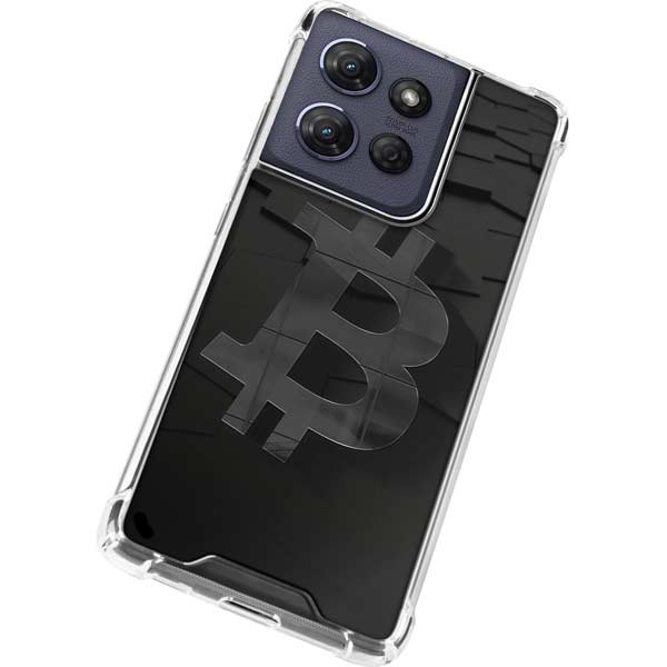 Bitcoin Textured Logo Moto G 5G (2025) Clear Case