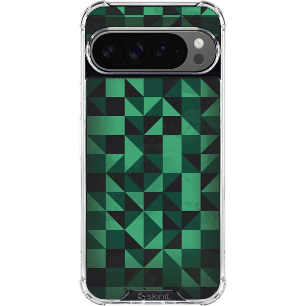 Black & Green Google Pixel 10 Pro XL Clear Case