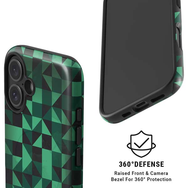 Black & Green iPhone 16 Magsafe Impact Case