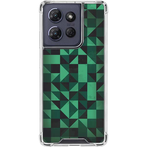 Black & Green Moto G 5G (2025) Clear Case
