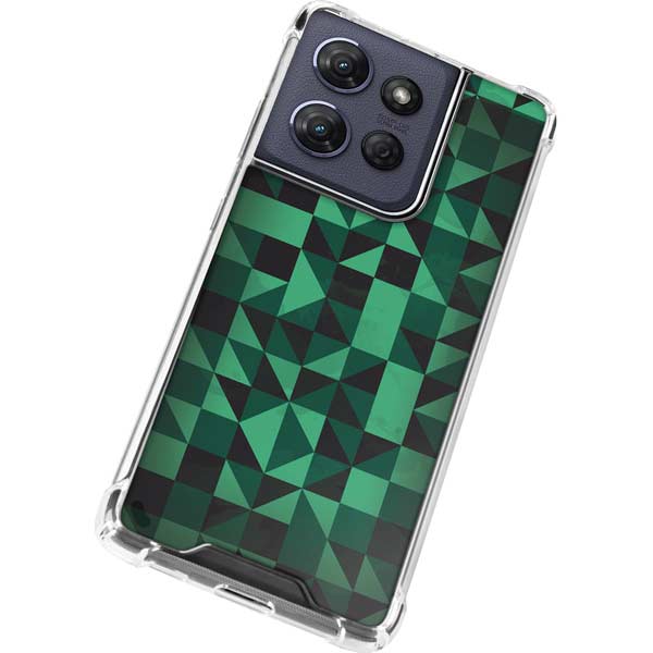 Black & Green Moto G 5G (2025) Clear Case